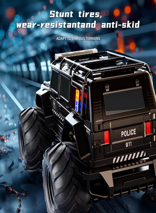 VIKINGS Waterproof Rc Police Cars Amphipious Remote Control Car SUV Truck Indoor Outdoor Toys with Police-Siren Lights for 6 7 8 9 10 11 12 Year Old Kids Boys Girls Gifts - Image 4